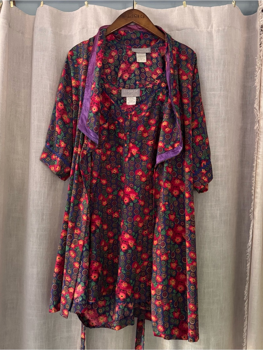 R. Michael Alan 90’s two-piece robe and nightgown set